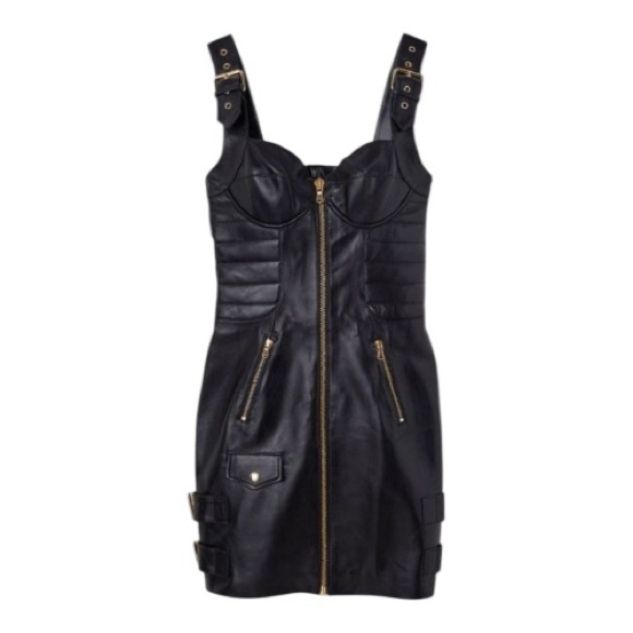 Moschino | Dresses | Moschino X Hm Limited Edition Black Leather Dress Nwt  Size | Poshmark